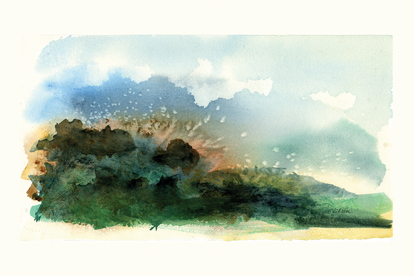 Lava to the Sea Wall Print