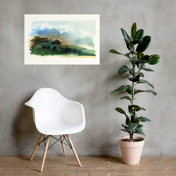 Lava to the Sea Wall Print