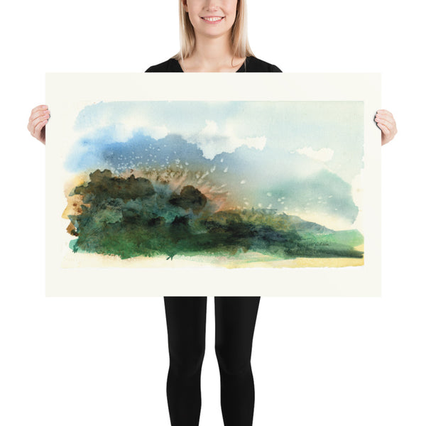 Lava to the Sea Wall Print