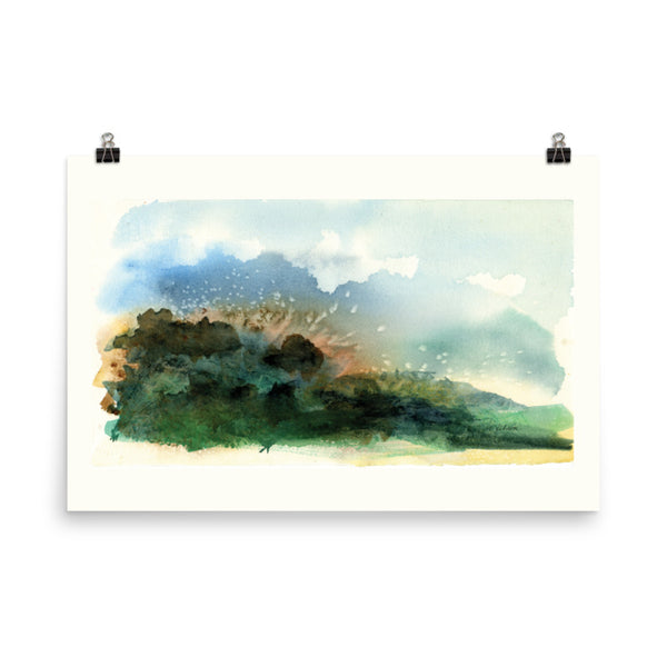 Lava to the Sea Wall Print