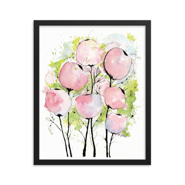 Pink Poppy Pods Framed Print