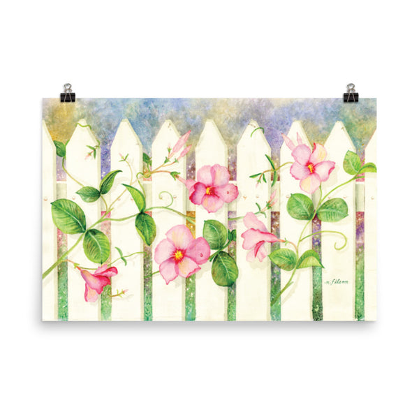 Symphony on a Picket Fence Wall Print