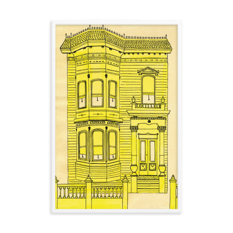 Yellow Victorian Framed Print