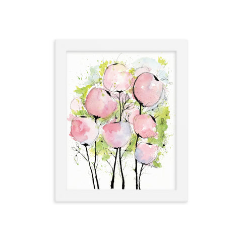 Pink Poppy Pods Framed Print