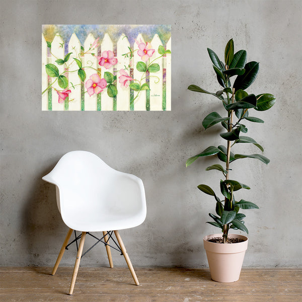 Symphony on a Picket Fence Wall Print