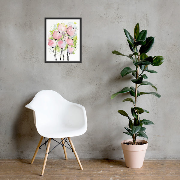 Pink Poppy Pods Framed Print