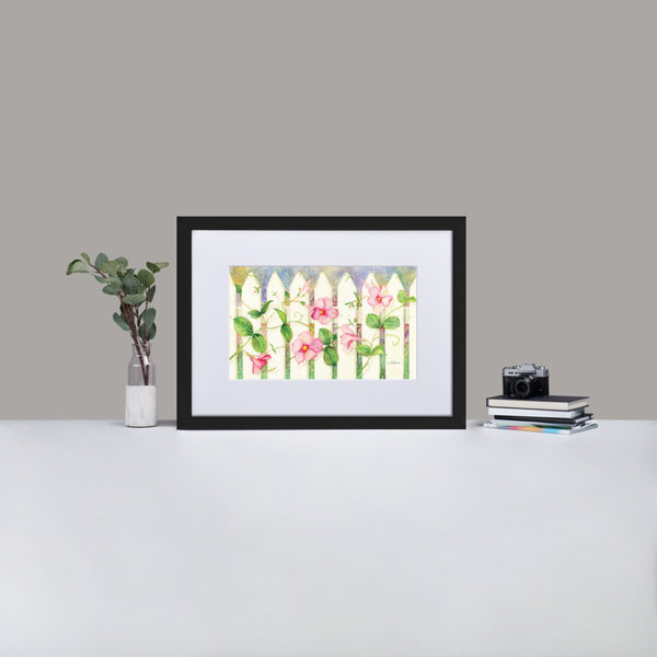 Symphony on a Picket Fence Framed Print With Mat