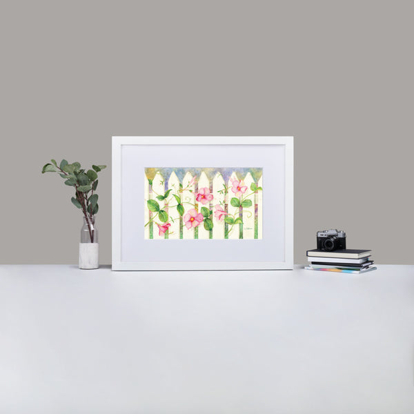 Symphony on a Picket Fence Framed Print With Mat